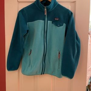 Patagonia EUC synchilla kids size 14 turquoise